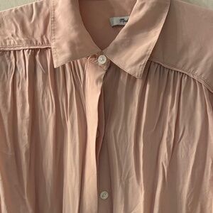 Light pink button down shirt